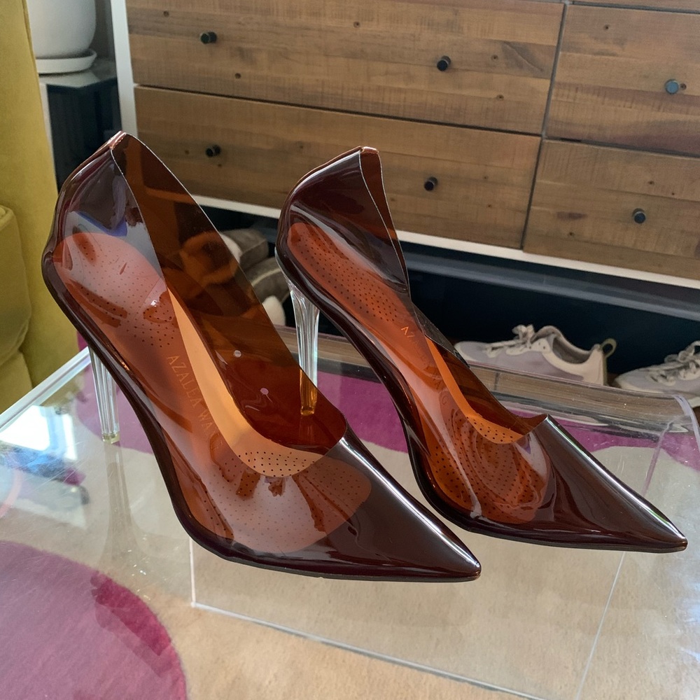Azalea Wang lucite heels